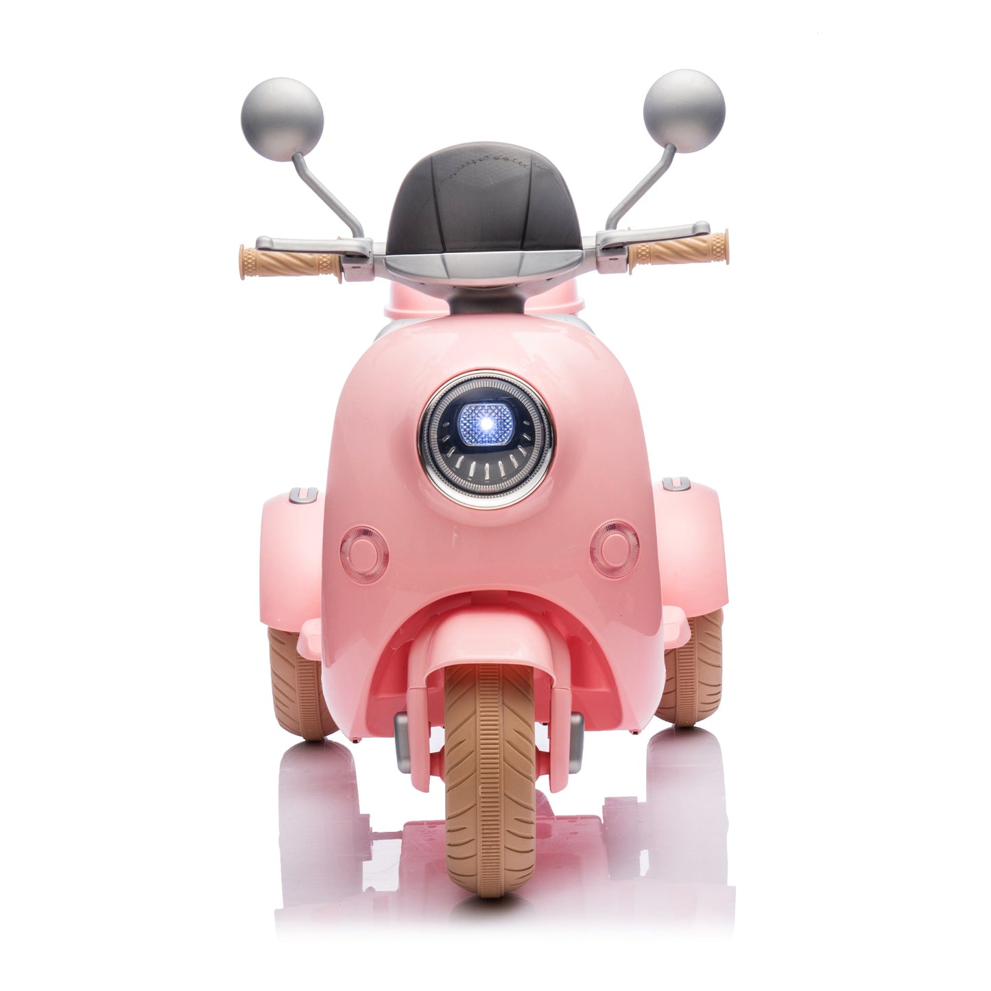 12V Two motors Kids Ride On Level Up Two-seater Electric Motorcycle,Three-wheel Toy w/Music,Bluetooth,USB,Backseat flip adult seat,Portable Storage Hooks&Oversized Trunk,LED Headlight For Kids 3-6.