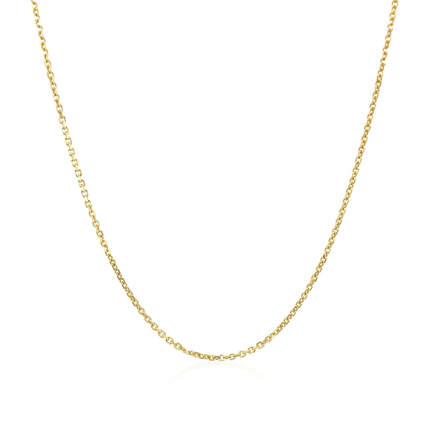 10k Yellow Gold Cable Chain (1.10 mm)