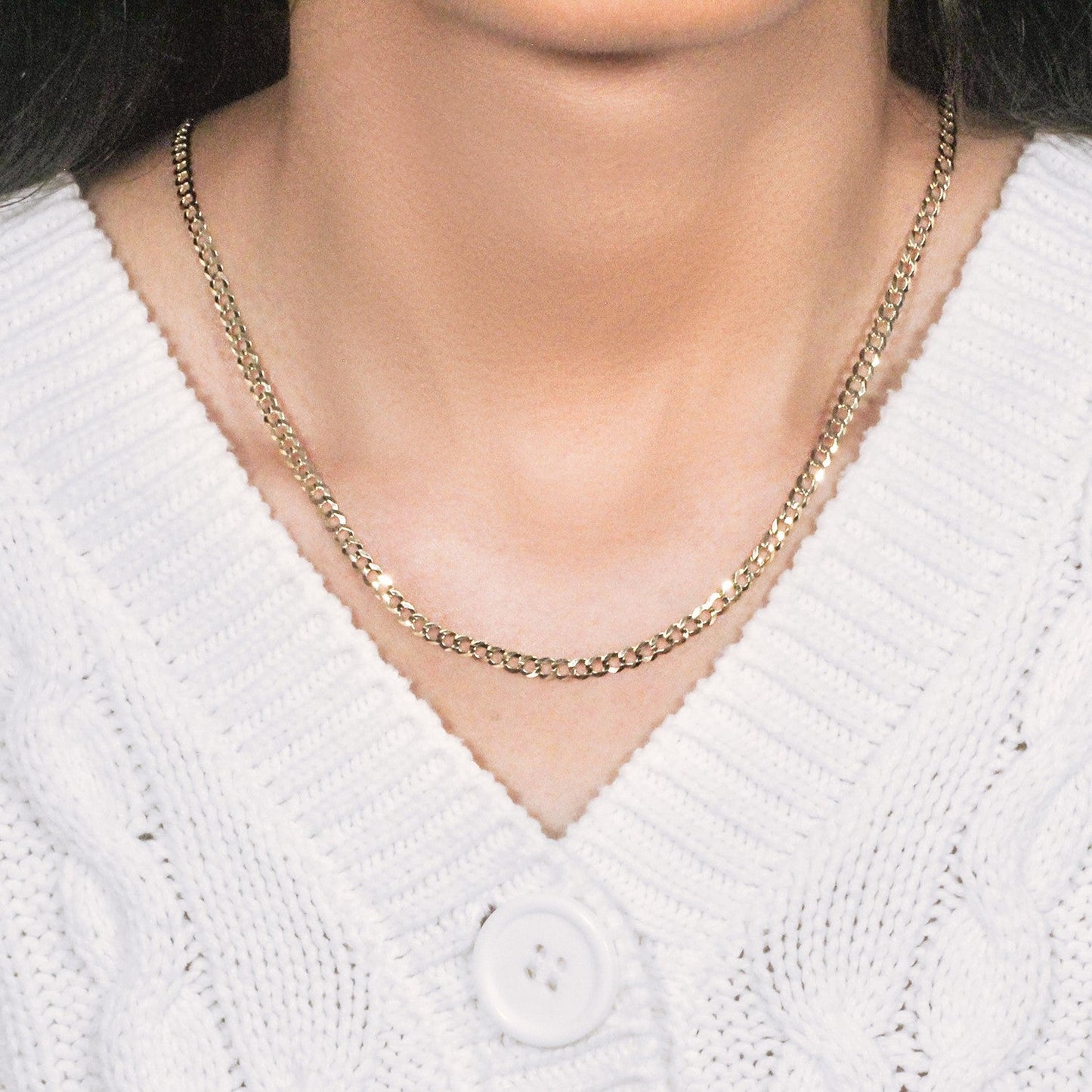 10k Yellow Gold Curb Chain (3.60 mm)