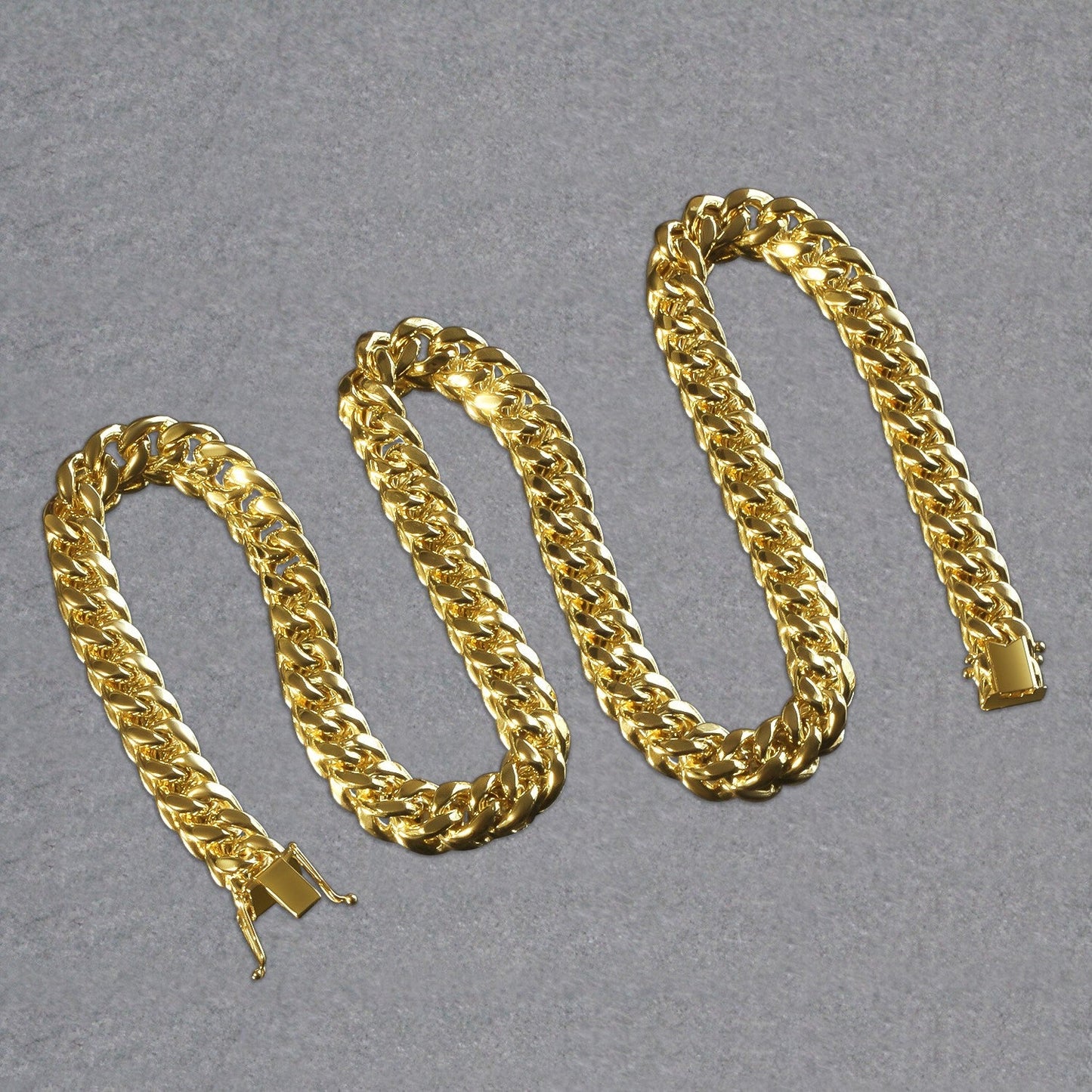 10k Yellow Gold Semi Solid Miami Cuban Chain (9.10 mm)