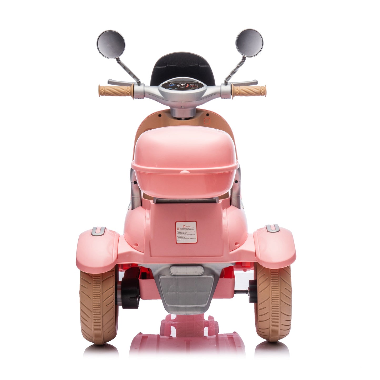 12V Two motors Kids Ride On Level Up Two-seater Electric Motorcycle,Three-wheel Toy w/Music,Bluetooth,USB,Backseat flip adult seat,Portable Storage Hooks&Oversized Trunk,LED Headlight For Kids 3-6.