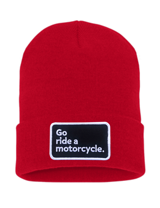 "Go ride a motorcycle" Cuffed Beanie
