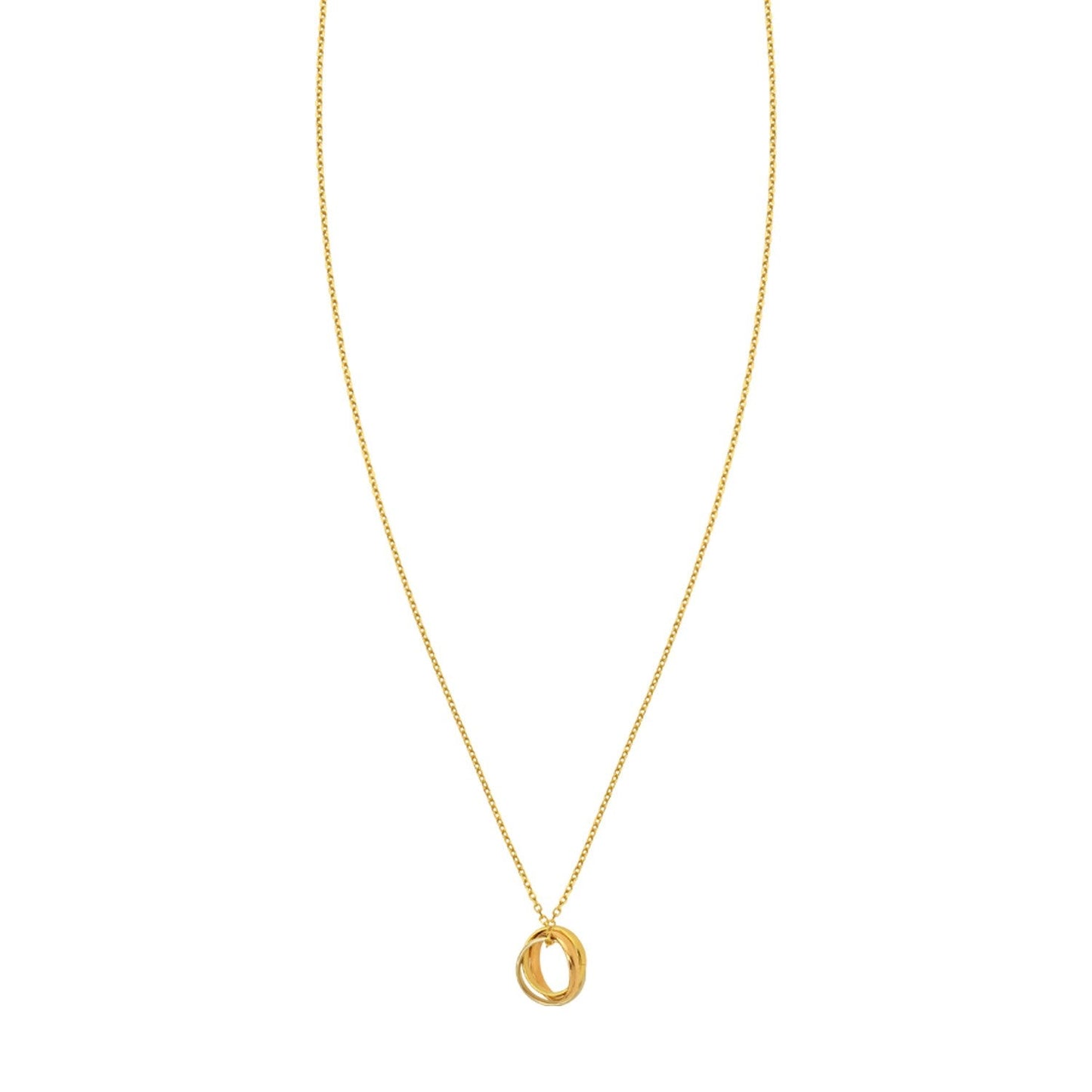 14K Tri Color Gold Trinity Chain Necklace