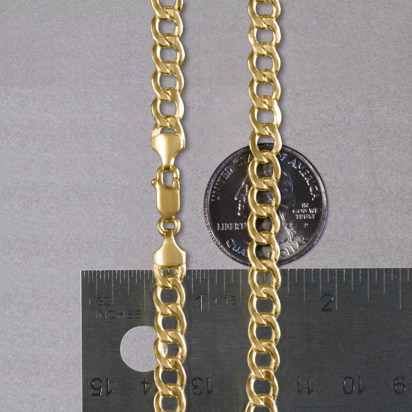 10k Yellow Gold Curb Chain (6.20 mm)