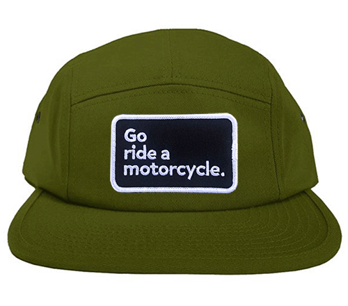 "Go ride a motorcycle" 5 Panel Camper Hat