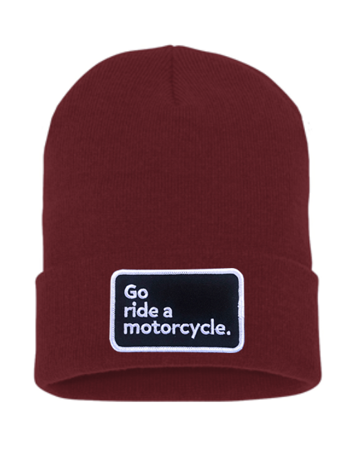 "Go ride a motorcycle" Cuffed Beanie