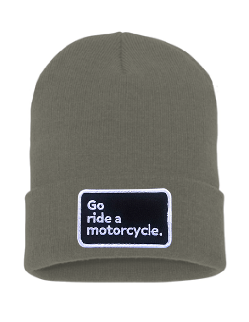 "Go ride a motorcycle" Cuffed Beanie