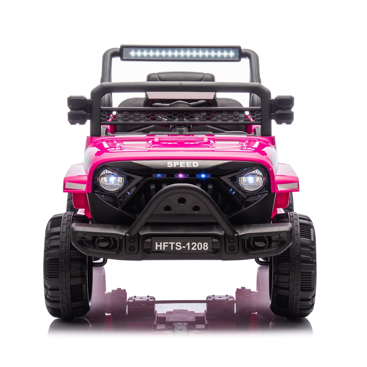 12V Kids Ride On Electric Truck Car W/Parents Control,2WD,Four-wheel suspension,Early education function,Adjustable volume,USB,MP3,Bluetooth,Microphone jack,Power display,LED lights For kids aged 1-4.